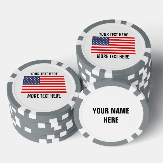 Aangepaste golfbal markers - patriottische Amerika Pokerchips (Opstapeling)