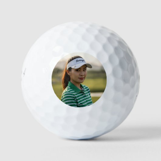 Aangepaste golfbal met foto en tekst golfballen (Voorkant)