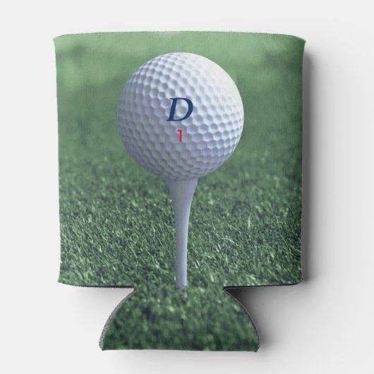 Aangepaste Golfbal op de Groene Golfers Koelbox Blikjeskoeler (Achterkant)