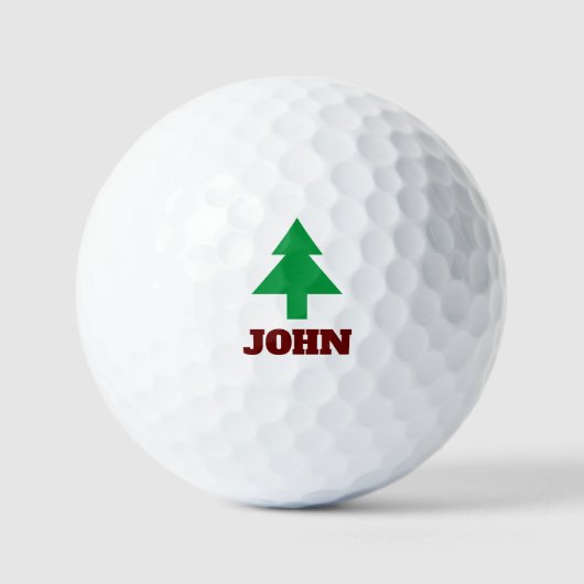 Aangepaste golfballen met een logo van dennenbomen (Voorkant)