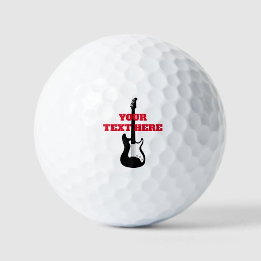 Aangepaste golfballen met elektrische gitaar logo (Voorkant)