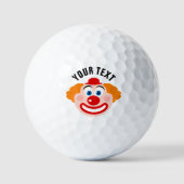 Aangepaste golfballen met grappig clownsgezicht (Voorkant)