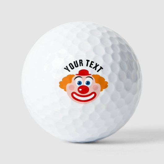 Aangepaste golfballen met grappig clownsgezicht (Voorkant)
