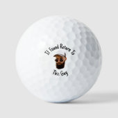 Aangepaste golfballen met grappig gezicht eruit ge (Voorkant)