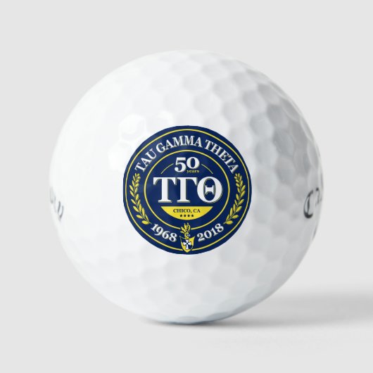 Aangepaste golfballen w / 50e Jubileum Logo (Voorkant)