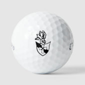 Aangepaste golfballen w / TG Crest in zwart en wit (Voorkant)