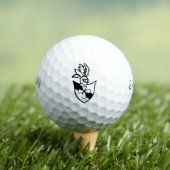 Aangepaste golfballen w / TG Crest in zwart en wit (Insitu Shirt)