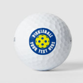 Aangepaste golfballset met geel pickleball logo golfballen (Voorkant)
