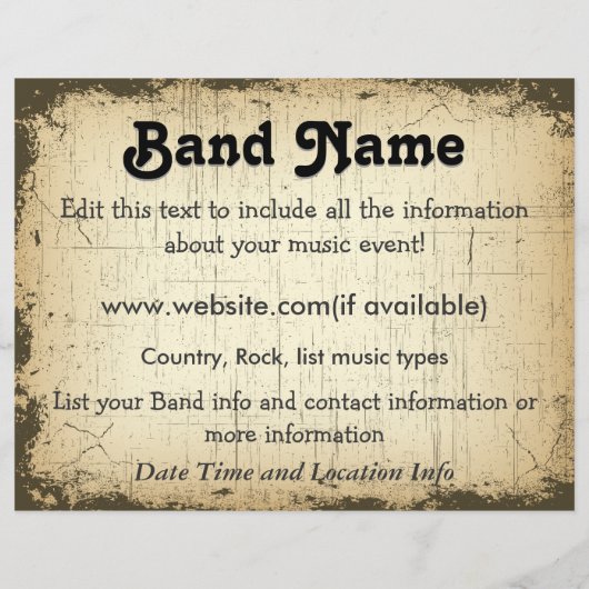 Aangepaste golfband flyer (Achterkant)