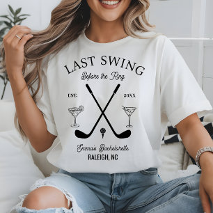 Aangepaste Golfclub Bachelor Party GGolfing Girl B T-shirt