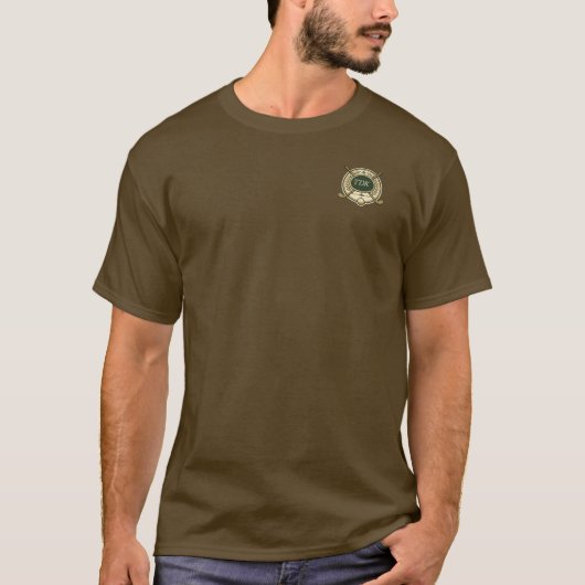 Aangepaste Golfclub Crest Monogram T-shirt | Perso (Voorkant)