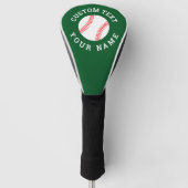 Aangepaste golfclub driver cover met honkbal logo (Voorkant)