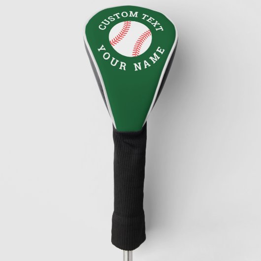 Aangepaste golfclub driver cover met honkbal logo (Voorkant)