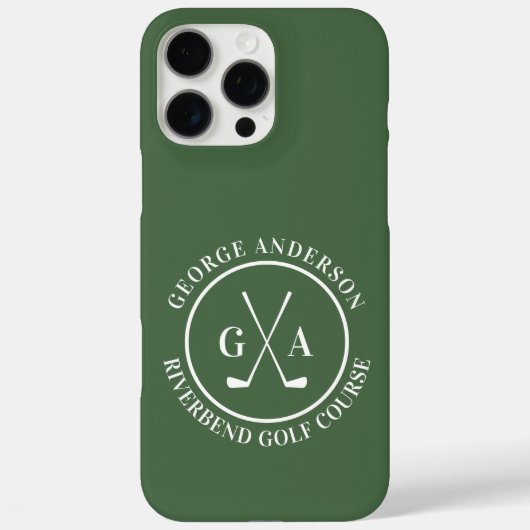 Aangepaste golfclub-hoes met gepersonaliseerd mono Case-Mate iPhone case (Achterkant)