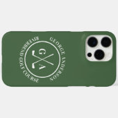 Aangepaste golfclub-hoes met gepersonaliseerd mono Case-Mate iPhone case (Achterkant (horizontaal))