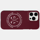 Aangepaste golfclub-hoes met gepersonaliseerd mono Case-Mate iPhone case (Achterkant (horizontaal))