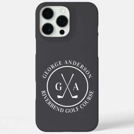 Aangepaste golfclub-hoes met gepersonaliseerd mono Case-Mate iPhone case (Achterkant)