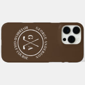 Aangepaste golfclub-hoes met gepersonaliseerd mono Case-Mate iPhone case (Achterkant (horizontaal))
