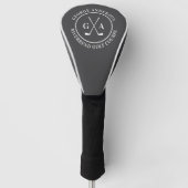 Aangepaste golfclub-hoes met gepersonaliseerd mono golfheadcover (Voorkant)