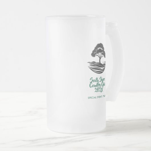 Aangepaste golfclub Logo Matglas Bierpul (Voorkant rechts)