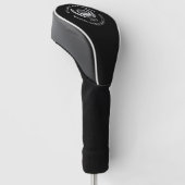 Aangepaste Golfclub Naam Gepersonaliseerd Zwart En Golfheadcover (Schuin)
