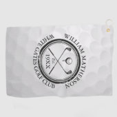 Aangepaste Golfclub Naam Golfbal Golfhanddoek (Horizontaal)