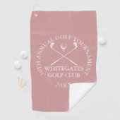 Aangepaste Golfclub Toernooi Stof Roze Roze Golfhanddoek (Insitu)