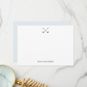 Aangepaste golfclubs Logo Nautisch Briefpapier Bedankkaart