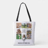 Aangepaste golfcollage met monogramontwerp tote bag (Achterkant)