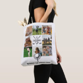 Aangepaste golfcollage met monogramontwerp tote bag (Dichtbij)