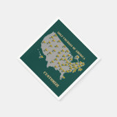 Aangepaste Golfcursus van Amerika kaart Napkins Servetten (Hoek)