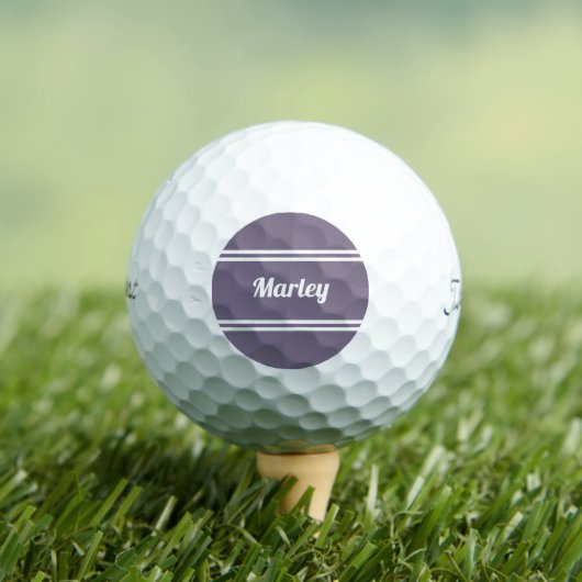 Aangepaste Golfer Classic Naam Initiaal Paars Voor Golfballen (Insitu Shirt)