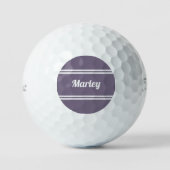 Aangepaste Golfer Classic Naam Initiaal Paars Voor Golfballen (Voorkant)