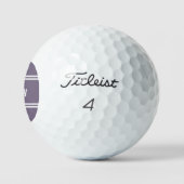 Aangepaste Golfer Classic Naam Initiaal Paars Voor Golfballen (Logo)