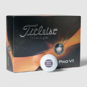 Aangepaste Golfer Classic Naam Initiaal Paars Voor Golfballen (Verpakking)