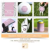 Aangepaste Golfer Classic Naam Initiaal Roze Voor Golfballen