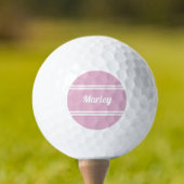 Aangepaste Golfer Classic Naam Initiaal Roze Voor Golfballen
