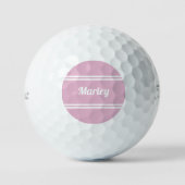 Aangepaste Golfer Classic Naam Initiaal Roze Voor Golfballen (Voorkant)