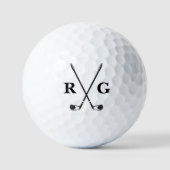 Aangepaste golfer gepersonaliseerde 2 monogram ini golfballen (Voorkant)