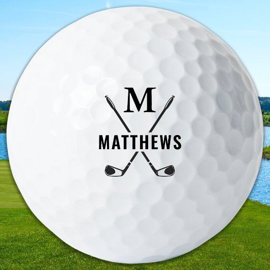 Aangepaste Golfer Gepersonaliseerde Monogram & Naa Golfballen