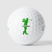 Aangepaste Golfer Gift Gepersonaliseerde Naam / Mo Golfballen (Voorkant)