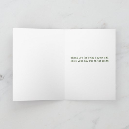 Aangepaste Golfer Happy Vaderdag Golf Course Foto Kaart (Binnen)