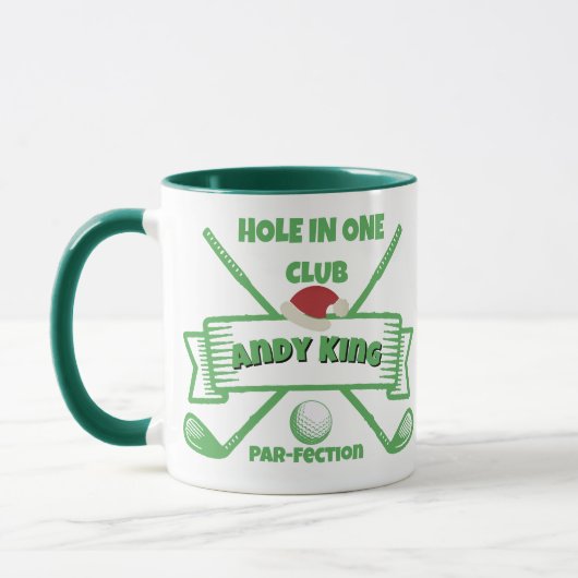Aangepaste Golfer kerstcadeau, gepersonaliseerde n Mok (Links)