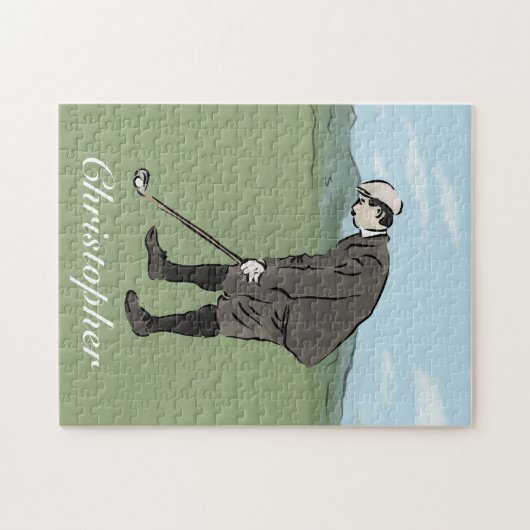 Aangepaste  golfer legpuzzel (Horizontaal)