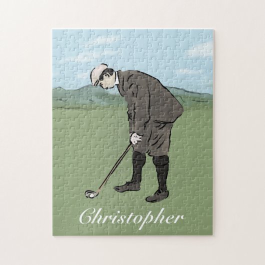 Aangepaste golfer legpuzzel (Verticaal)