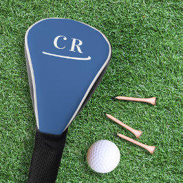 Aangepaste Golfer Monogram Initialen Modern Royal  Golfheadcover