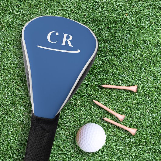 Aangepaste Golfer Monogram Initialen Modern Royal  Golfheadcover