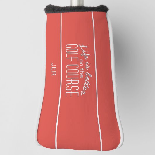 Aangepaste Golfer Monogram Schattige Modern Quote  Golfheadcover (Draai 90)