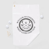 Aangepaste golfer naam monogram golfclub naam en d golfhanddoek (Insitu)