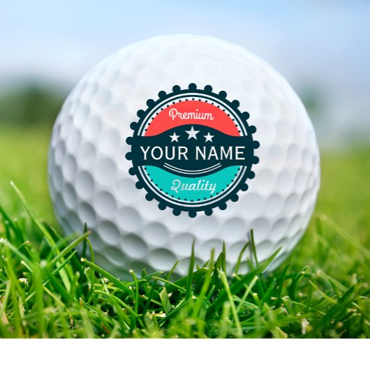 Aangepaste golfer naam rood groen golfballen